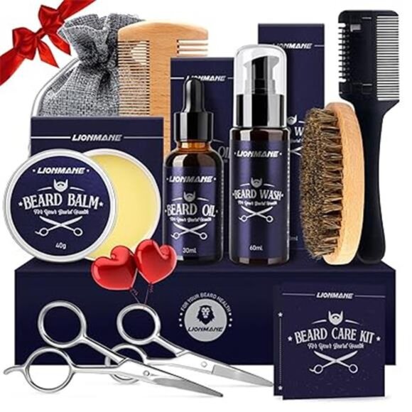 Beard Care Kit for Men, Dad Father’s Day Gifts, Beard Mustache Grooming Kit - Picture 7 of 7